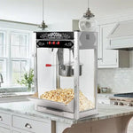 ZUN 20oz Commercial Popcorn Machine with Stainless Steel Kettle and Warming Deck, Countertop Popper T3173P266363