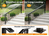 Handrails for Outdoor Steps Fits 5 to 6 Steps 48221729