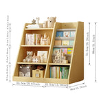 ZUN Wooden Toy Storage Organizer Cabinet Natural/ Wood Kids Bookshelf Children Bookcase Toddler Baby 91677276