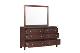 Transitional Style Bedroom Furniture 1pc Dresser of 6x Drawers Dark Cherry Finish Wooden Furniture B011134288