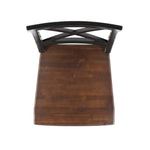 ZUN Roshan Farmhouse Acacia Wood Dining Chairs, Black / Walnut 62888.00BWALN