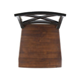 ZUN Roshan Farmhouse Acacia Wood Dining Chairs, Black / Walnut 62888.00BWALN