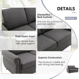 ZUN 57.5" Orisfur Pull Out Sofa Bed Loveseat Sleeper with Twin Size Memory Mattress for Living Room WF305474AAE