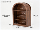 Arched 47.6 Inch, 4-Tier Bookcase, Arched Bookcase, Arch - Modern W2641P562765