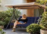 Outdoor Swing Cushions 70 Inch, Waterproof 4" Thick Porch Swing Cushion Replacement with Backrest 68786034