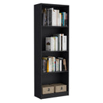 ZUN Black Tier Storage Shelves Bookcase B062P175148