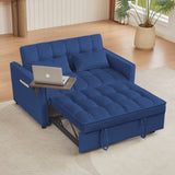 Blue Velvet Loveseat Sofa Bed W588P190564