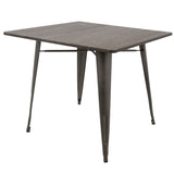 Oregon 36" Industrial-Farmhouse Dining Table in Antique and Espresso by LumiSource B202P223352