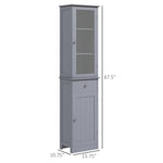 ZUN Bathroom Storage Cabinet-Grey （Prohibited by WalMart） 33017558