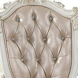 Rose Gold and Pearl White Tufted Arm Chair B062P189176