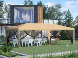 Pop Up Canopy Party Tent with Netting 10' x 20' Beige -AS 66157208