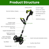 21V Electric Weed Edger Cordless String Trimmer Grass Mower Eater Bush Cutter with 16800RPM 2x 90821869