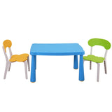 ZUN Kids Table and Chair Set,3 Piece Toddler Table and Chair Set,Plastic Children Activity Tablefor W1859113382