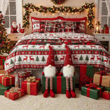 2PCS Set Christmas Gnomes 4.7x4.3x20.1in Indoor Outdoor Holiday Decorations for Party Cute Tabletop 91108827