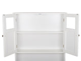Double Doors Bathroom Cabinet White 94499903