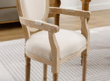 French Style Solid Wood Dining Chair,Set of 2,Cream W1622123549