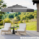 10 foot terrace umbrella with solar powered LED lights and multi-layered ventilated roof 19320270