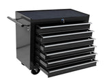 6 DRAWERS MULTIFUNCTIONAL TOOL CART WITH WHEELS-BLACK 69021719