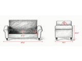 50 Inch End of Bed Storage , Button Tufted Bench with Rolled Arms & Wood Legs 48242345
