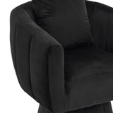 ZUN 360&deg; Swivel Accent Chair, Modern Velvet Fabric Living Room Armchair with Fluffy Cushions, Comfy Wide 27780412