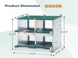 4 Compartment Chicken Nesting Boxes, Metal Nesting Boxes Wall Mount Chicken Egg Laying Box for W1422P292939