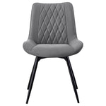 ZUN Grey Tufted Swivel Dining Chairs B062P145620