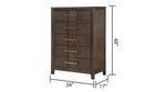 ZUN Modern Style 5-Drawer Chest Made with Wood in Walnut B009139181