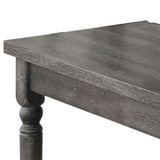 Weathered Grey Dining Bench with Turned Legs B062P189065