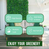 12 pieces of 24 "x 16" artificial boxwood boards, grass wall panels, boxwood fence panels, UV 79050192