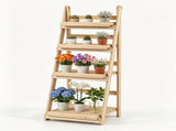 4-Tier Ladder Plant Stand, Foldable Premium Fir Wood Flower Pot Rack, A-Shaped Reinforced Display 15083700
