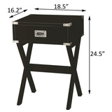 Black 1-drawer End Table B062P181373