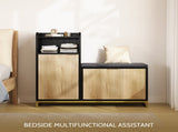 Vividwood L-Shaped Shoe Storage with Flip Drawer & Adjustable Wave Shelves, 39''W Entryway T5618P505966