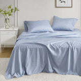 Floral Comforter Set with Bed Sheets Blue Queen B035P266685