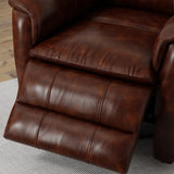 Global Home Swivel Glider Recliner with Manual Footrest In Brazil Cognac B339P333956