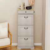 Shoe Storage Cabinet with 1 Drawer, 3 Flip Drawers, Freestanding Shoe Cabinet Organizer with W1120P290634