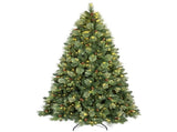 7FT PreLit Artificial Christmas Tree, 1355 Tips PEBlossomTipped Pine Needle & PVC Tree, 500L Warm T3637P598706