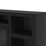 ZUN 75 inch TV Stand Console for TVs up to 90 inches, No Assembly Required, Mocha Finish B108P160183