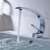 Chrome Bathroom Faucet,Faucet for Bathroom Sink, Single Hole Bathroom Faucet Modern Single Handle W1932P172285