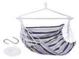Striped Hammock Chair Hanging Rope Swing Chair, Anti Slip Steel Spreader Bar 53238711