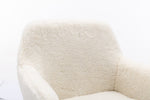 ZUN Hengming Faux Fur Home Office Chair,Fluffy Fuzzy Comfortable Makeup Vanity Chair ,Swivel Desk Chair W21256753