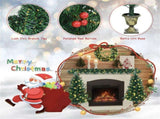 4 Pieces Christmas Decoration Set with Garland Wreath and Entrance Trees 60546859