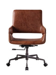 ZUN Vintage Cocoa Swivel Office Chair B062P215476