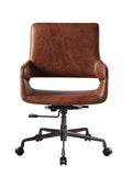 ZUN Vintage Cocoa Swivel Office Chair B062P215476