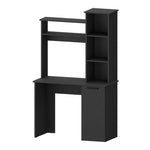 ZUN Black 3-Tier Storage Shelves Computer Desk B062P175111