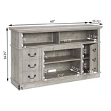 Traditional TV Media Stand Farmhouse Rustic Entertainment Console for TV Up to 65" with Open and W1758109216