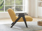 Rella Modern Teddy Sherpa Accent Chair with Espresso Wood Frame T2574P241339