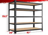 Garage Racking, Adjustable Heavy Duty Storage Racking, 5-Tier Metal Garage Racking, Garage Tool Room 51469252