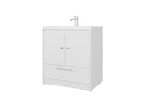 Sinclair Freestanding Bathroom Vanity with Sink, Two Doors and Bottom Drawer, White B128P314810