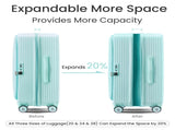 Luggage Sets 3 Piece, Expandable Carry On Luggage with TSA Lock Airline Approved, 100% PC W2098P147843