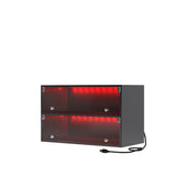 ZUN Black Glass Door Shoe Box Shoe Storage Cabinet For Sneakers With RGB Led Light W1320P184274